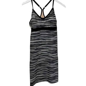 ATHLETA dress‎ M black white halter workout athletic athleisure casual casual